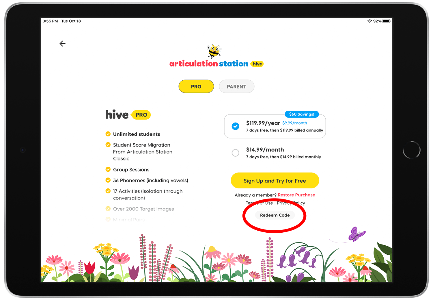 How to redeem a custom subscription offer code