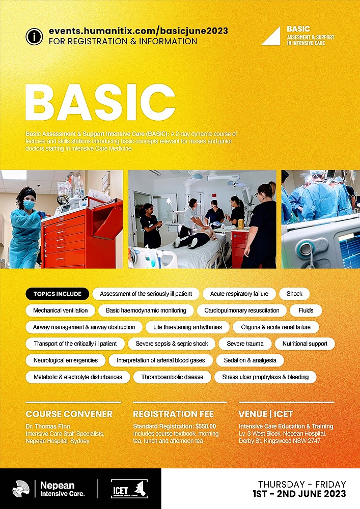 BASIC Assessment and Support Intensive Care (BASIC) Course Humanitix