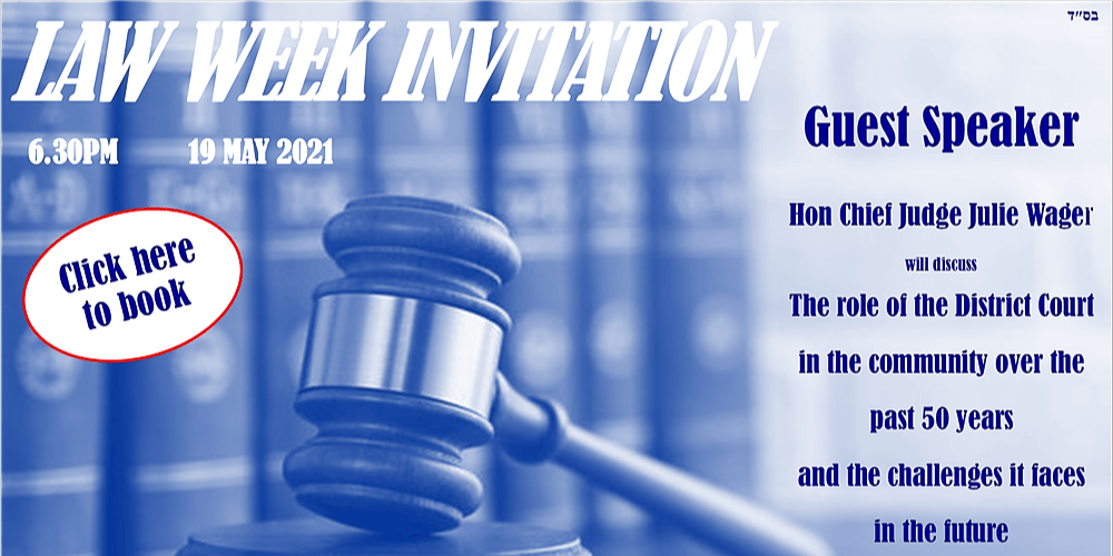 Law Week 2021, Wed 19th May 2021, 630 pm 730 pm AWST Humanitix