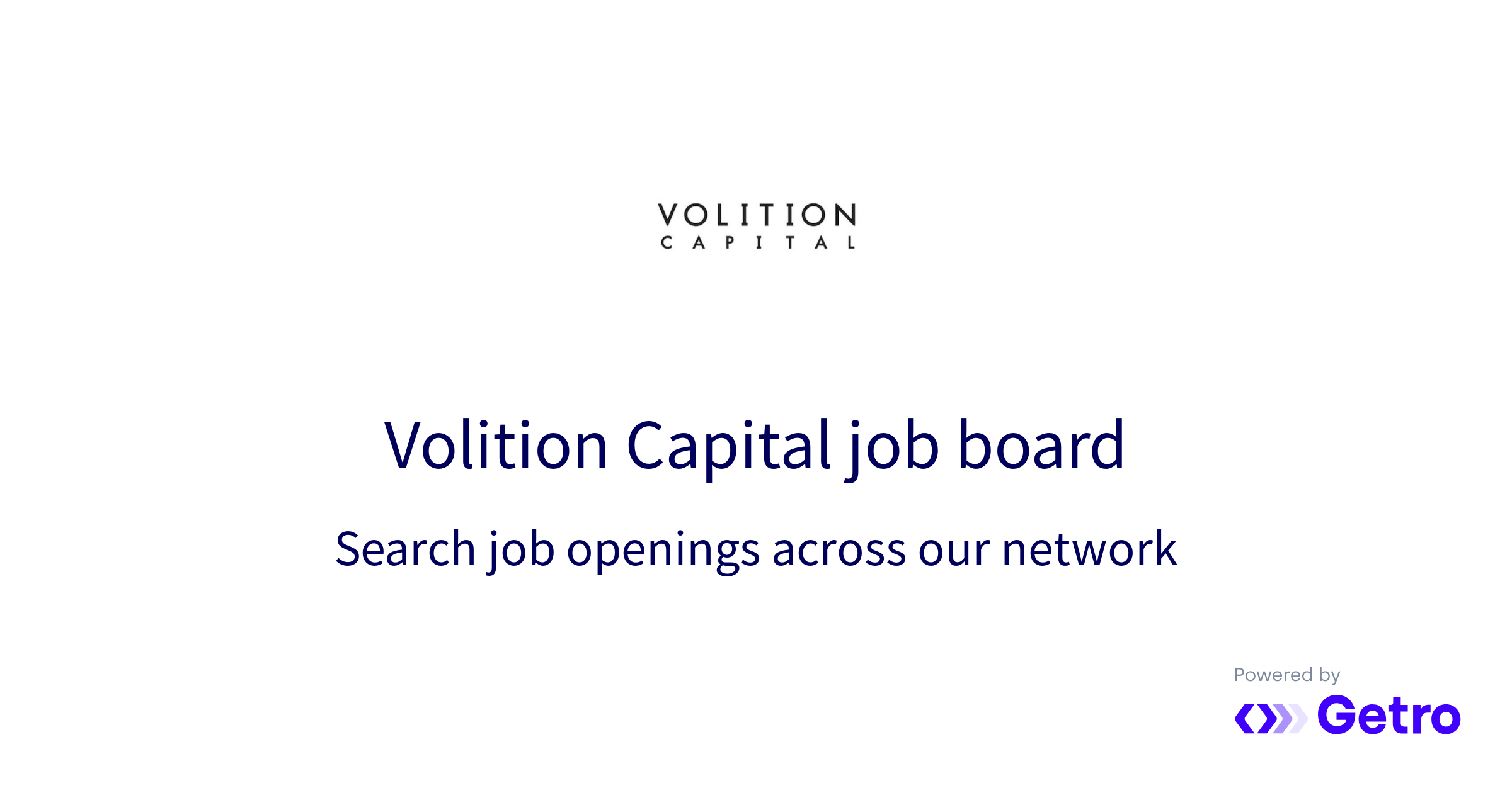 Jobs Volition Capital Job Board