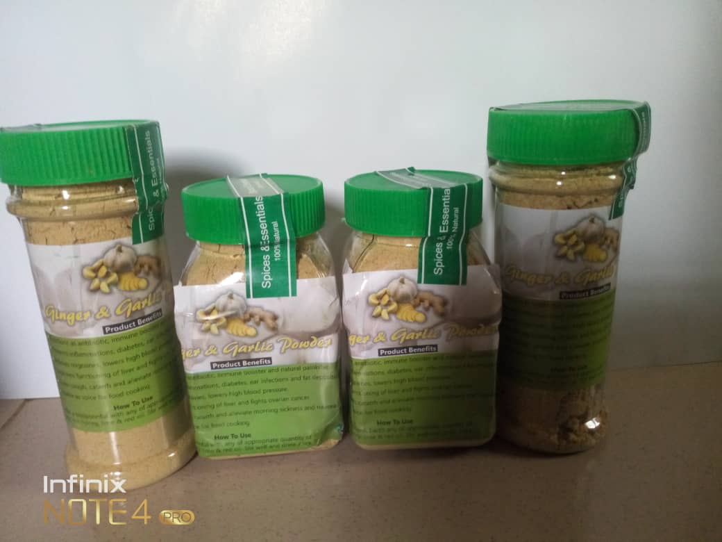 Ginger & Garlic Powder 200g (1 Dozen) AKMAJ INTERNATIONAL BUSINESS SERVICES Flutterwave Store