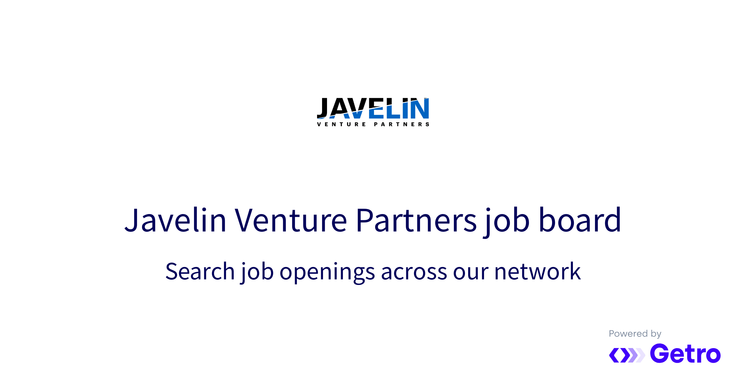 Jobs Javelin Venture Partners Job Board