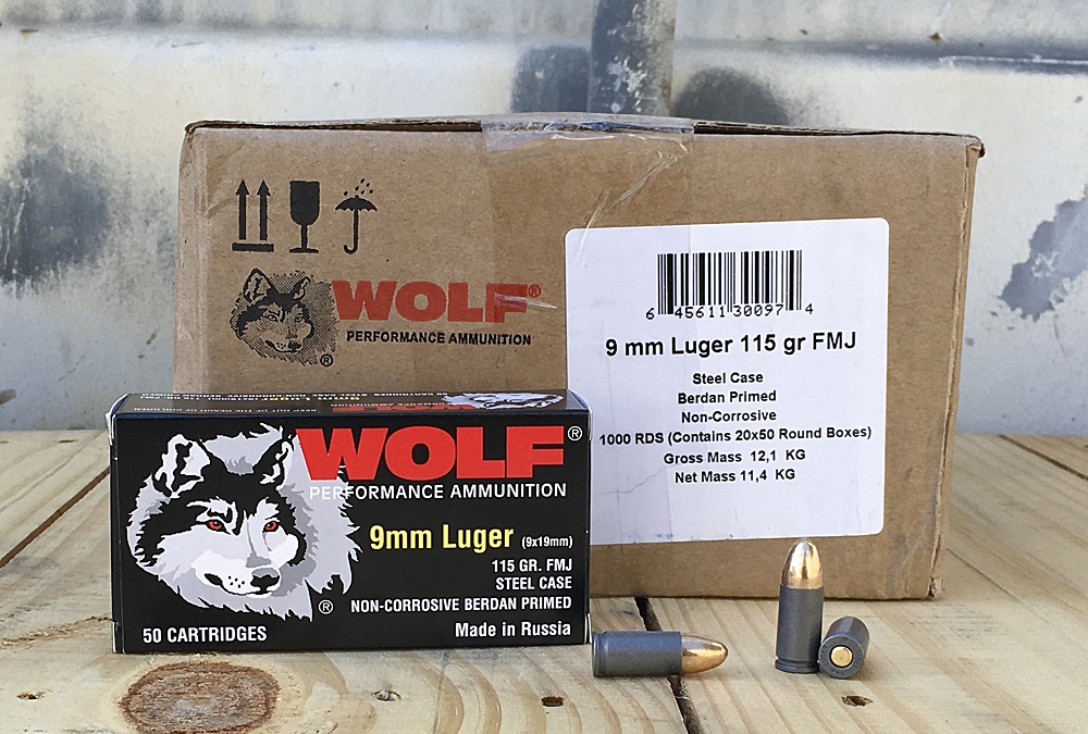 Wolf Handgun FMJ 919TINS BLACK DOG GUNS AND SHOOTING SUPPLIES