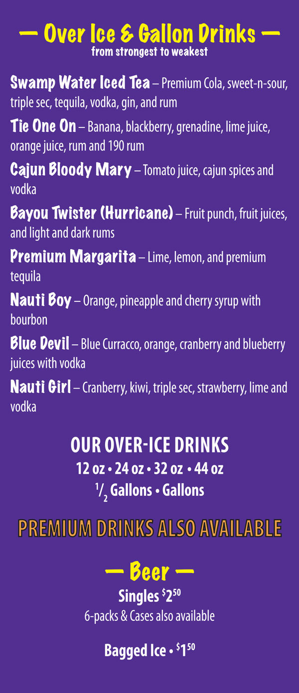 SWAMP SHACK DAIQUIRIS & PACKAGE LIQUOR Amazing Drinks & More!