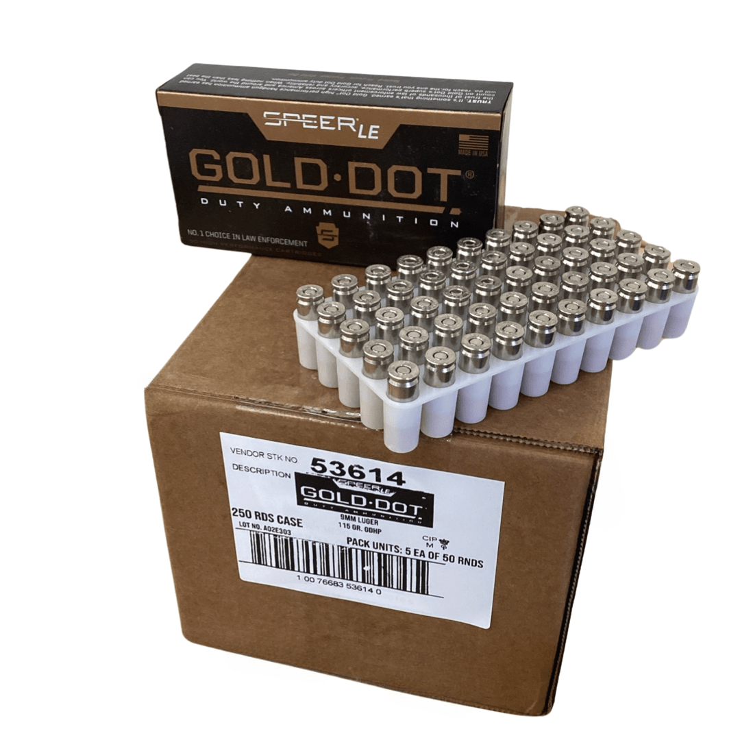 Gold Dot 9MM Speer GD "Law Enforcement" 115 Grain Hollow Points 250
