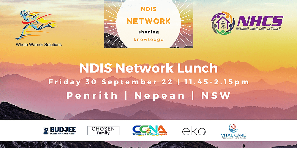 Penrith Sydney NDIS Network Event, Penrith, Fri 30th Sep 2022, 1145 am