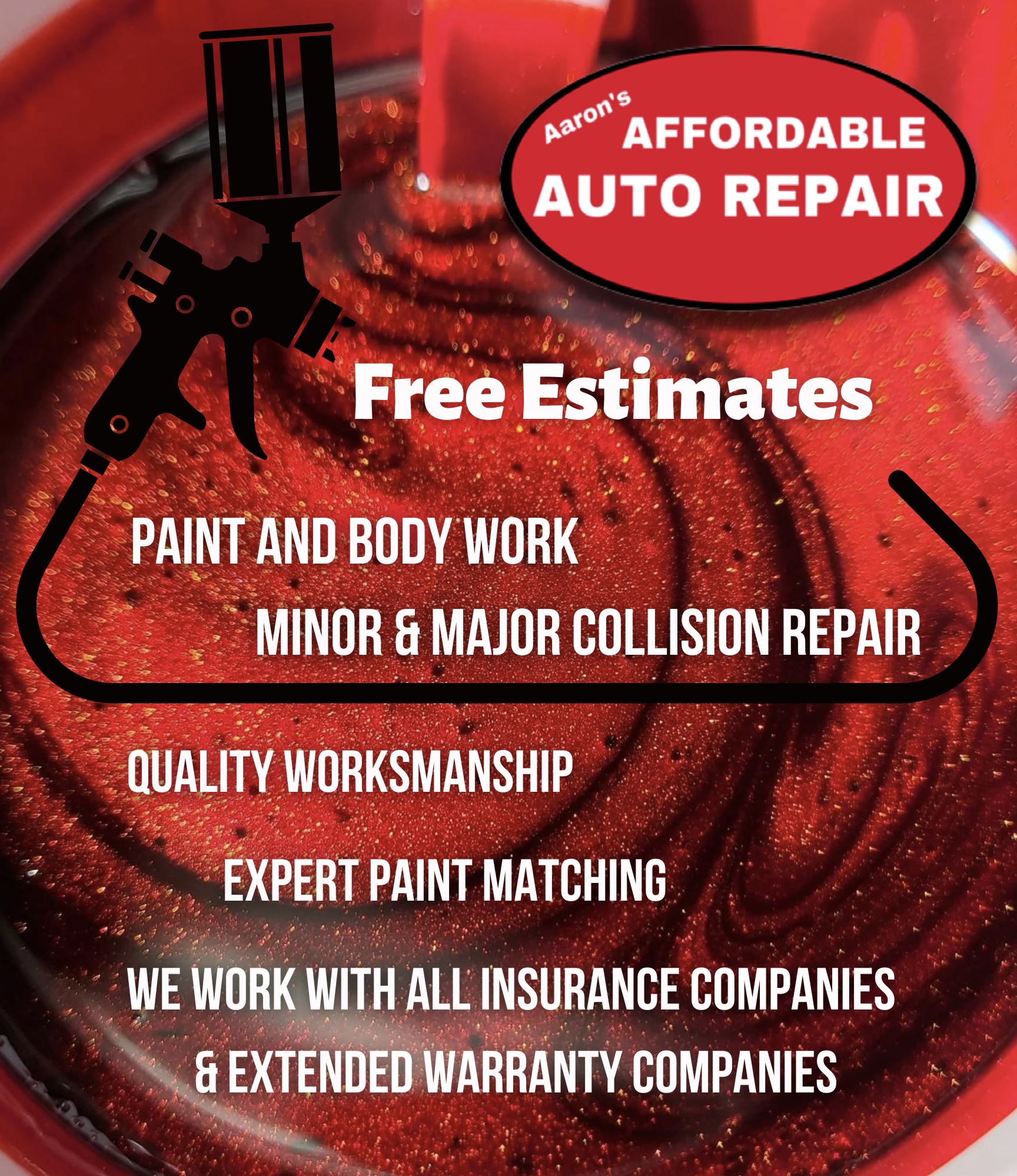 Aaron's Affordable Auto Repair Paint And body work