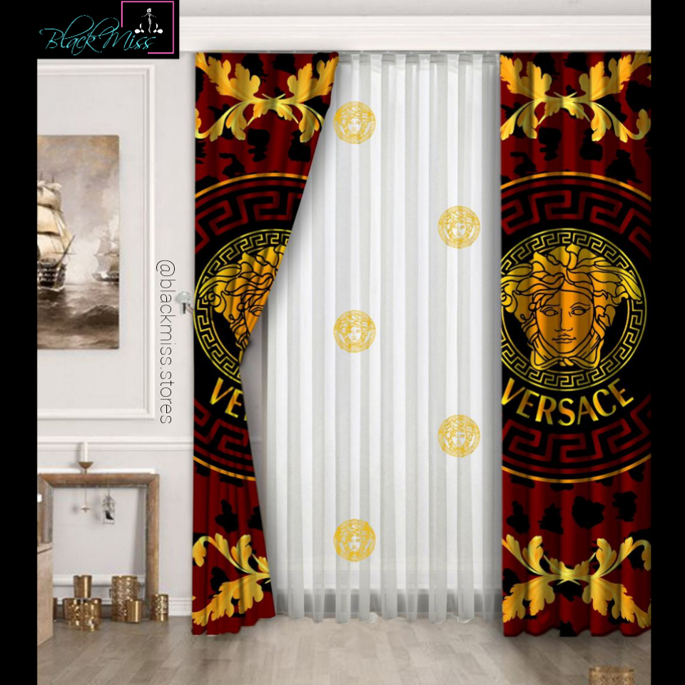 Versace Curtains (purple/gold) BlackMissStores Flutterwave Store