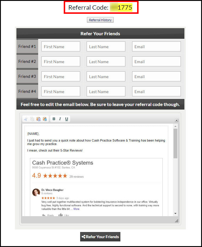 Referral Program Where do I find my referral number?