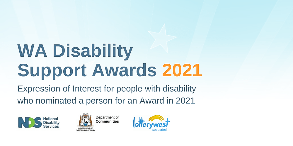 WA Disability Support Awards 2021 Expression of Interest for People with Disability 2