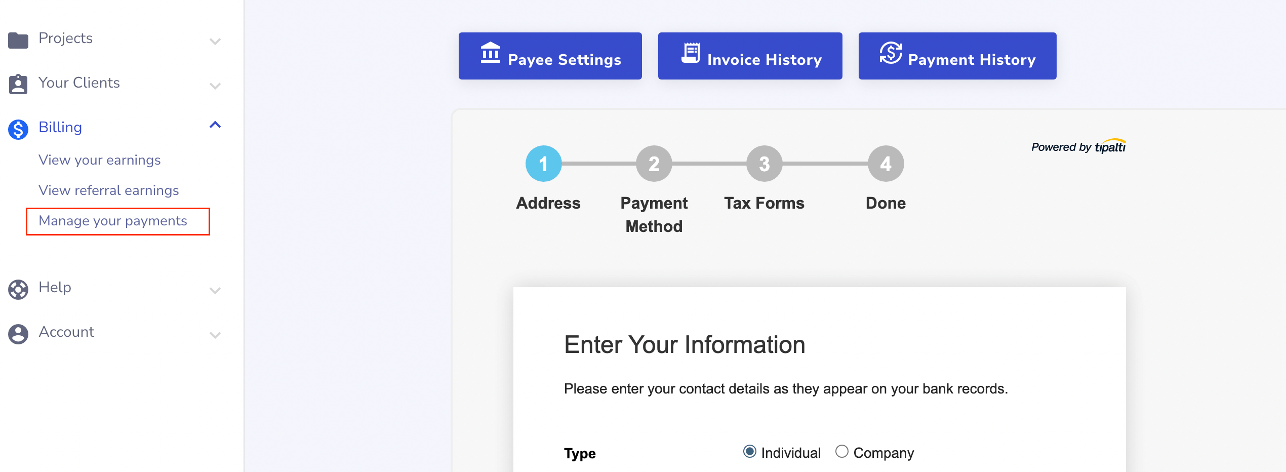 How To Set Up Payment On FreeUp