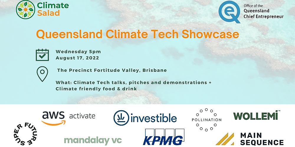 Queensland Climate Tech Showcase , Fortitude Valley, Wed 17th Aug 2022