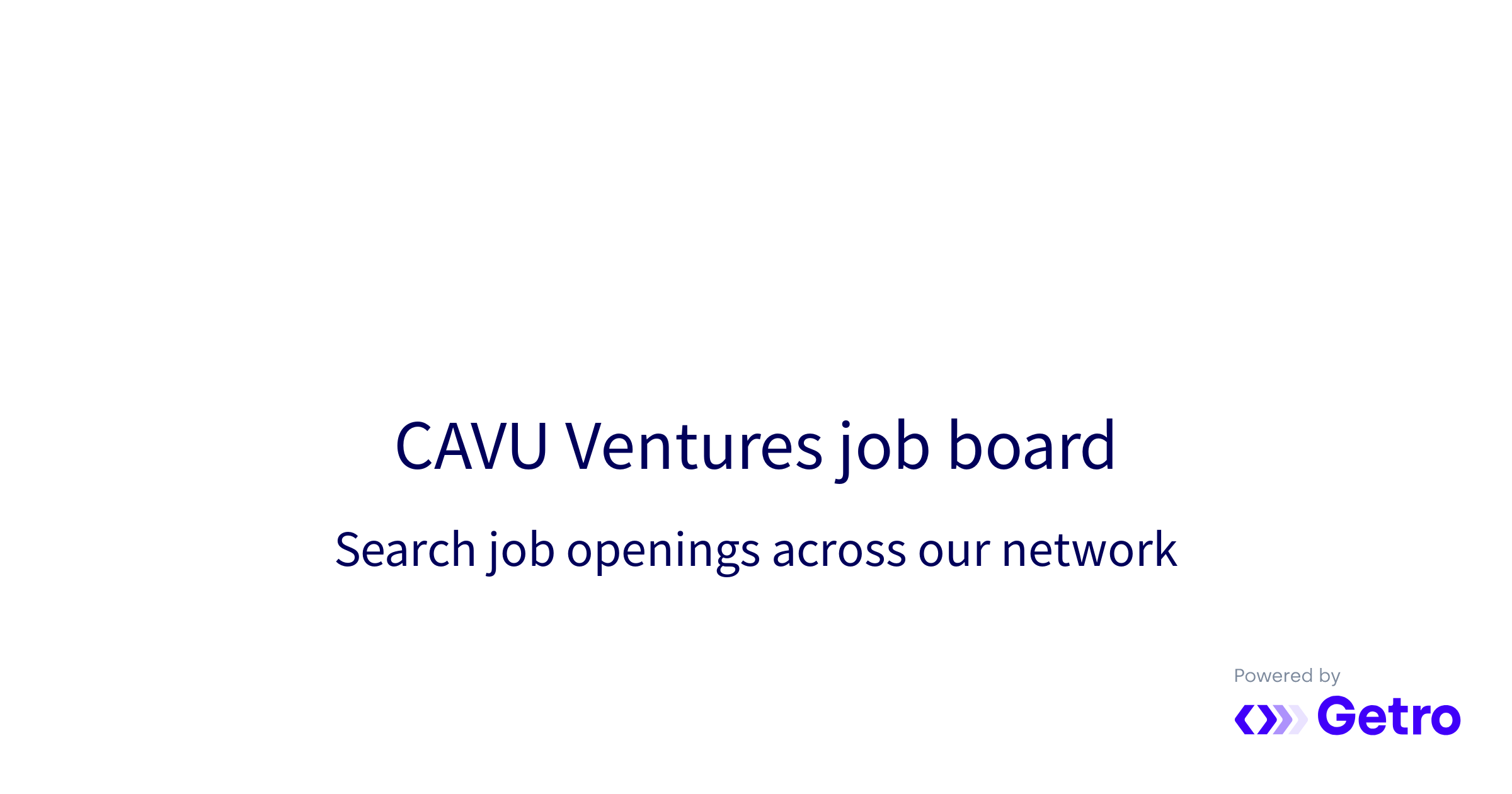 Poppi CAVU Ventures Job Board
