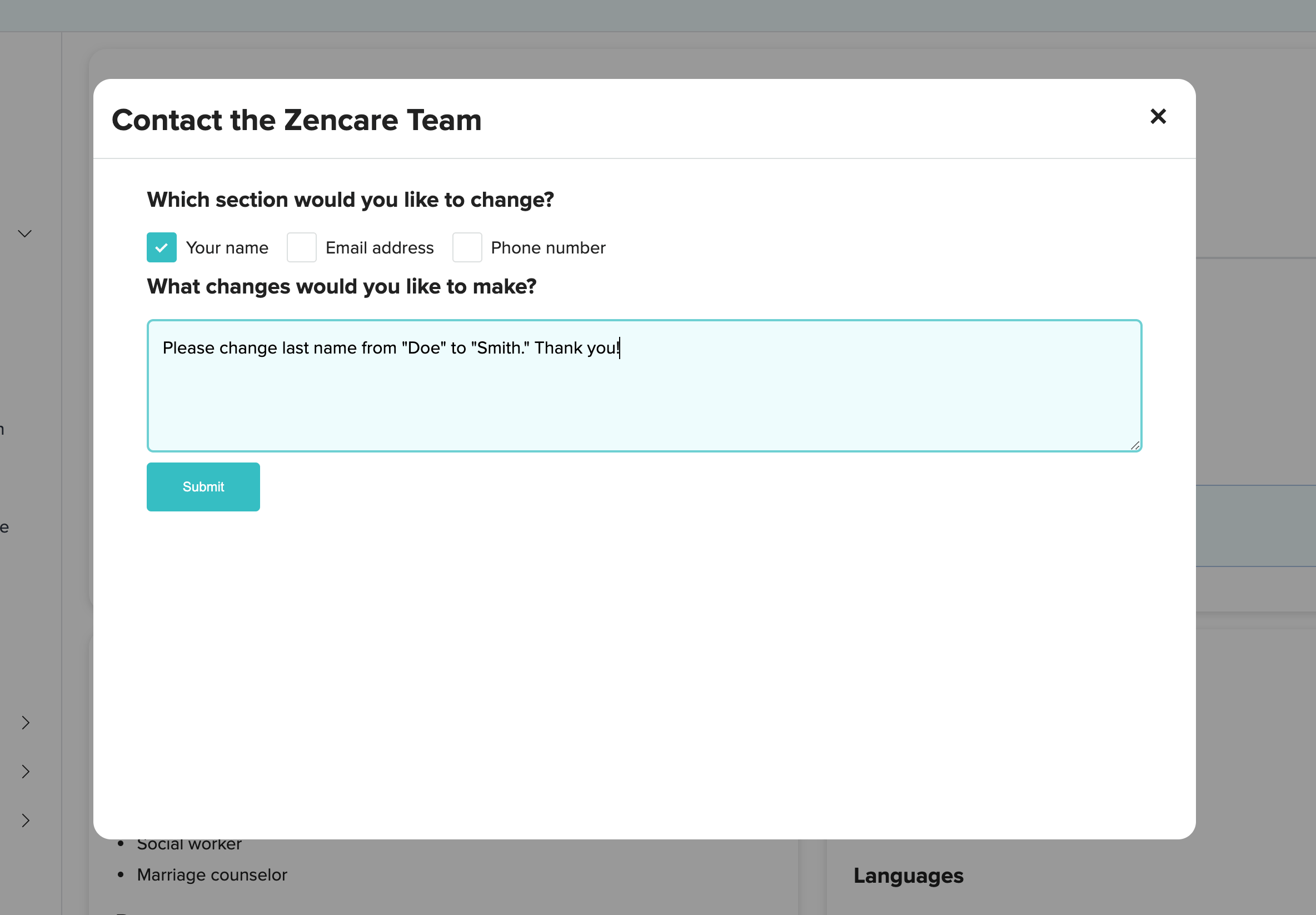 How do I edit my name?