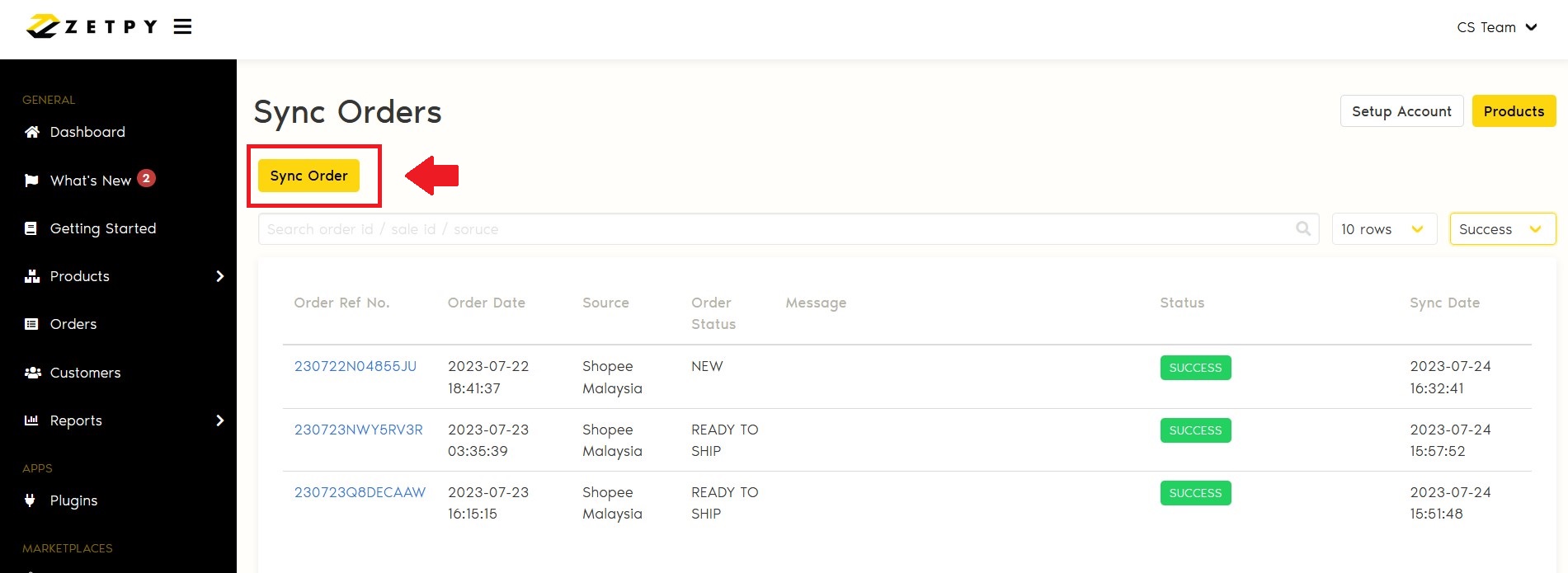 How to Sync Order from Zetpy to StoreHub