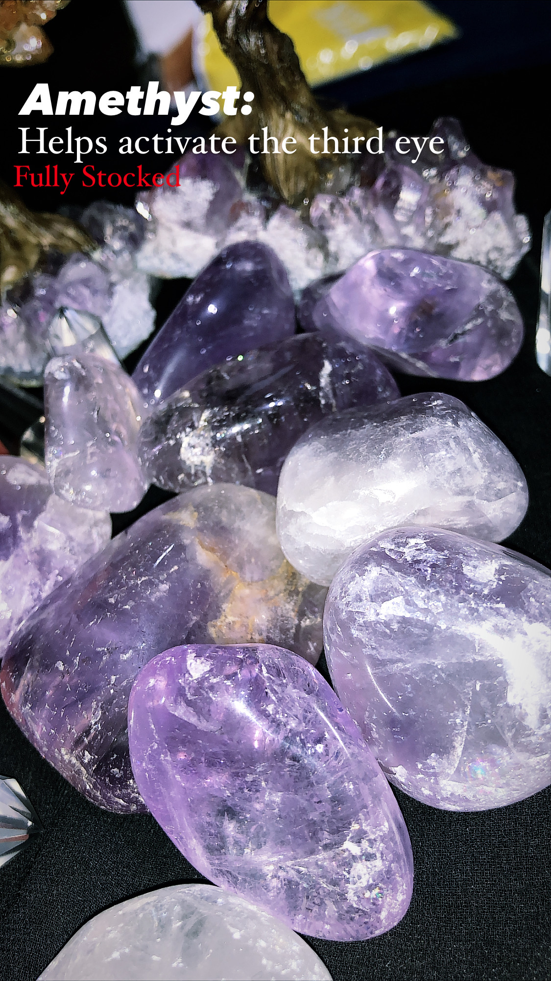 Amethyst crystal Tranquil intentions Flutterwave Store