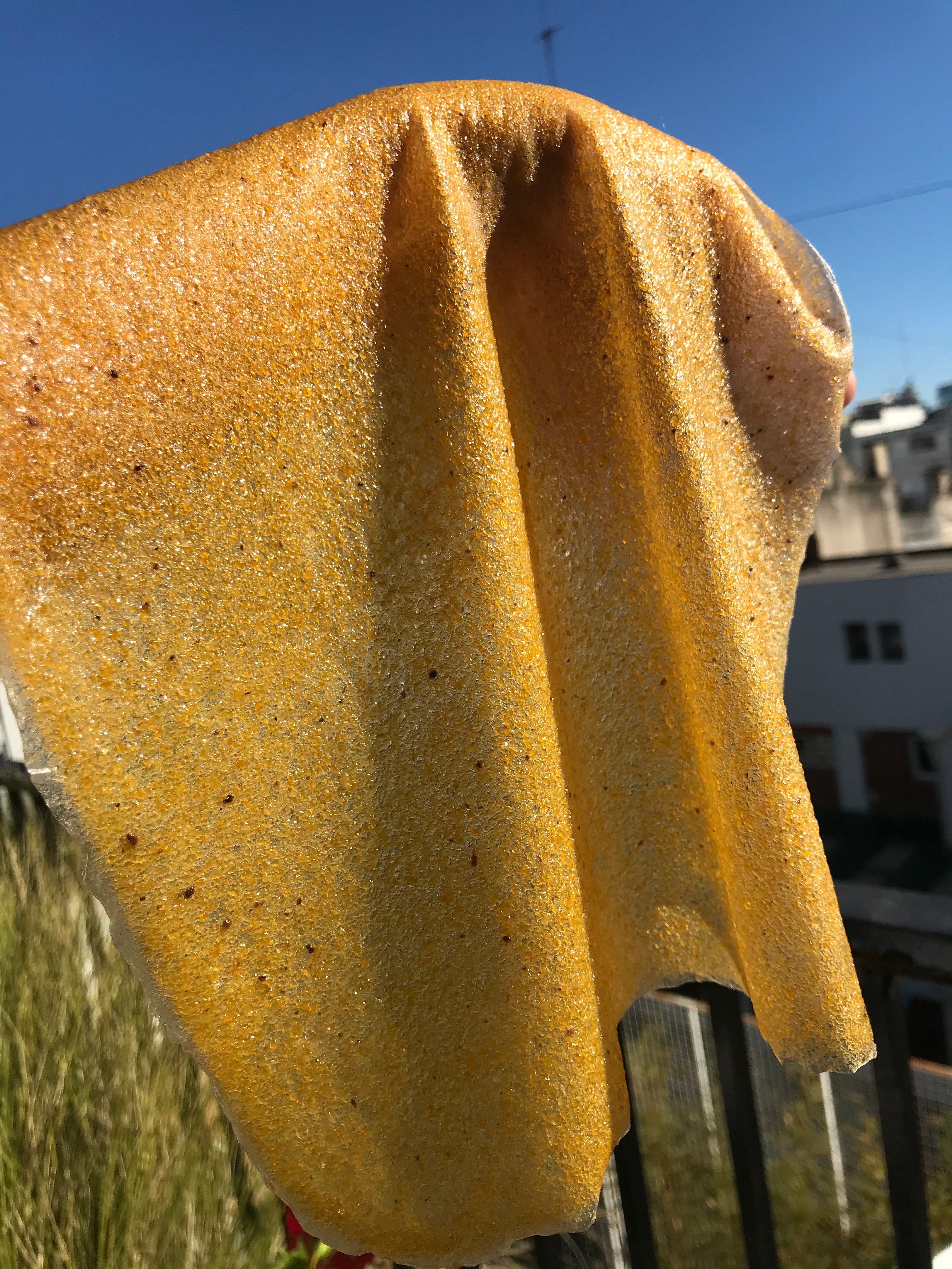 Materiom Clementine peel gelatin plastic