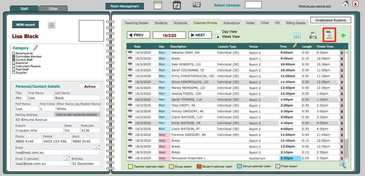 Delete Calendar Entries