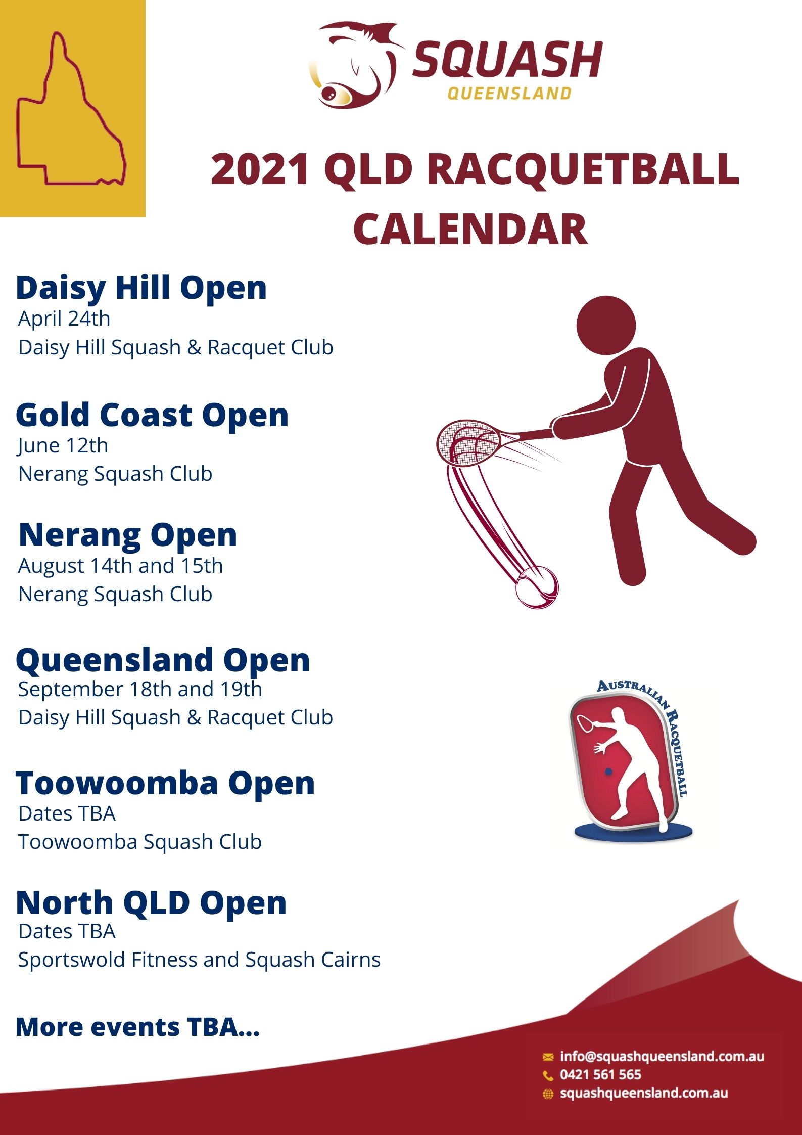 Squash Queensland joins the Australian Racquetball Tour! Squash