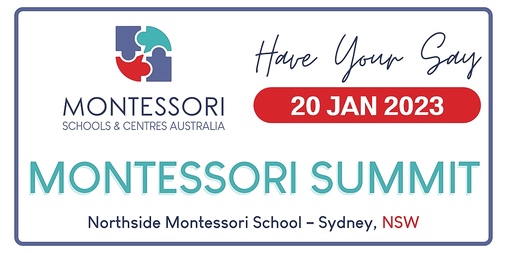 Montessori Summit, Pymble, Fri 20th Jan 2023, 900 am 500 pm AEDT