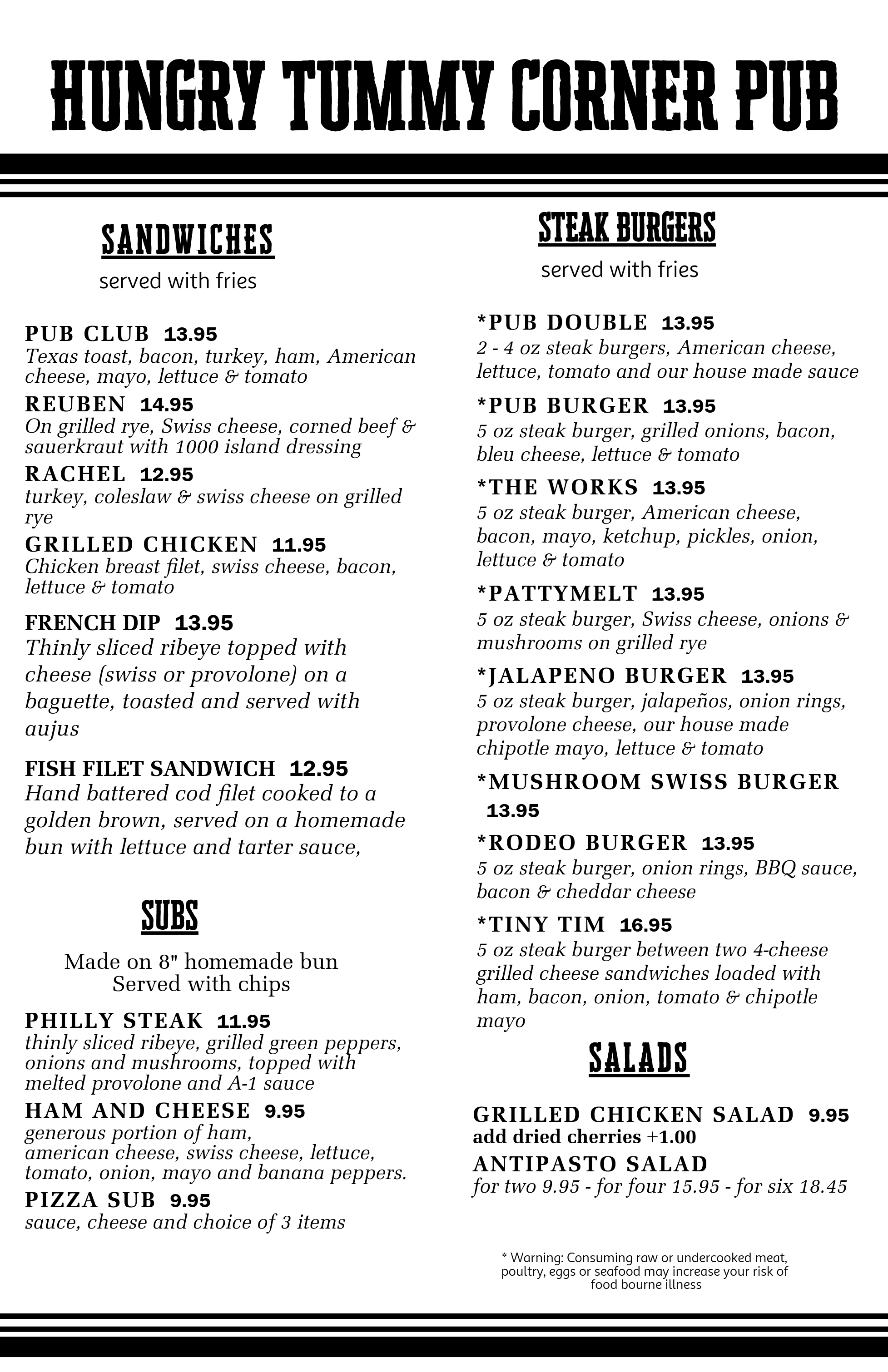 Hungry Tummy Corner Pub in Beulah, North Michigan Hungry Tummy Corner