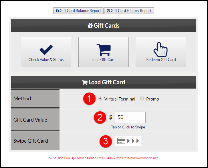Gift Cards How do I load a Gift Card with cash?