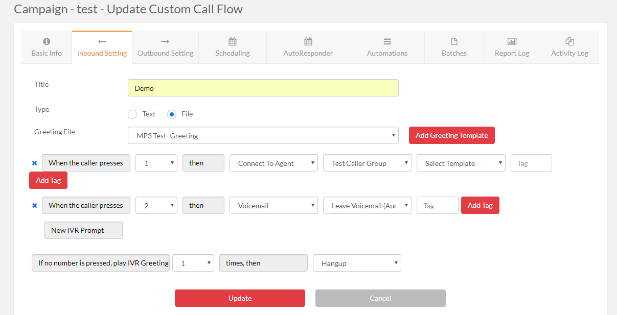 AllinOne IVR Menus
