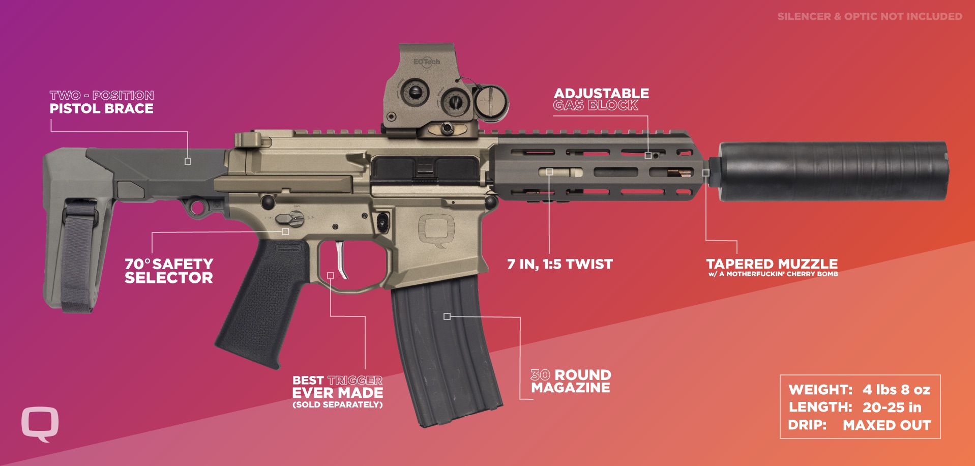 Q Honey Badger Pistol