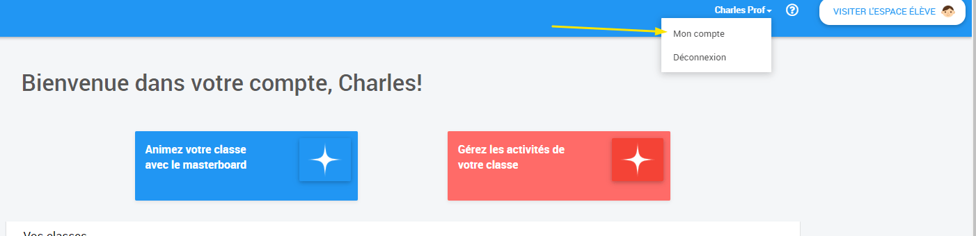 Comment changer mon email ou mon mot de passe