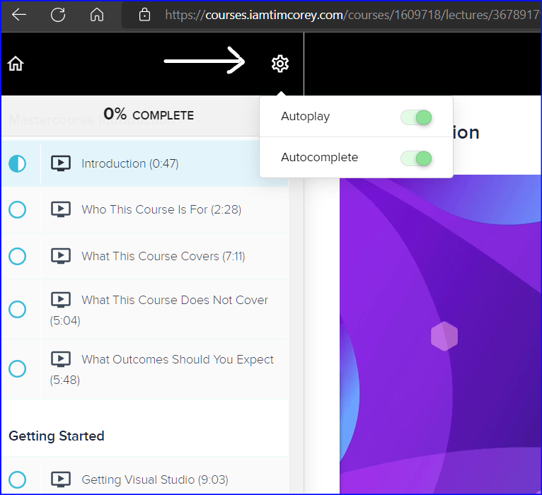Teachable Autoplay controls