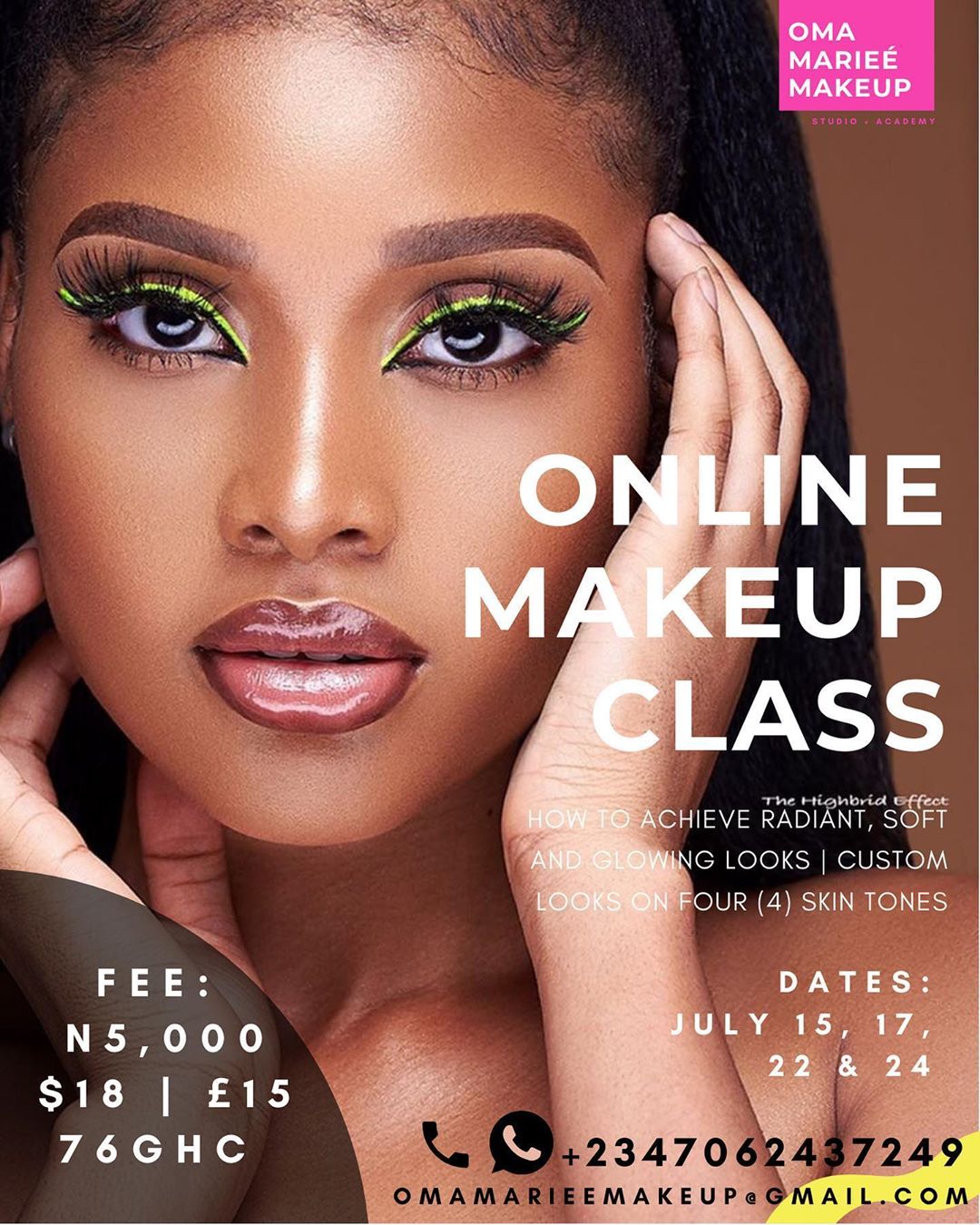 July Online Makeup Class Oma Marieé Makeup Academy Flutterwave Store
