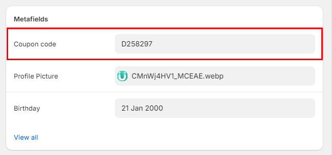 Add coupon codes directly to your Shopify customer accounts