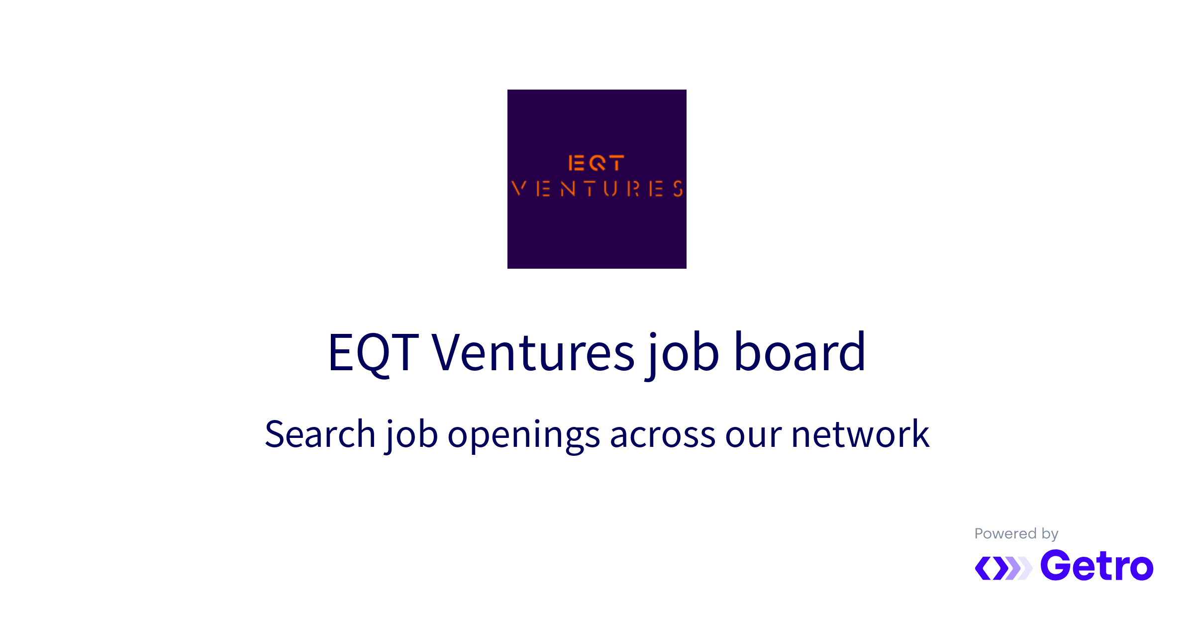 Jobs EQT Ventures Job Board