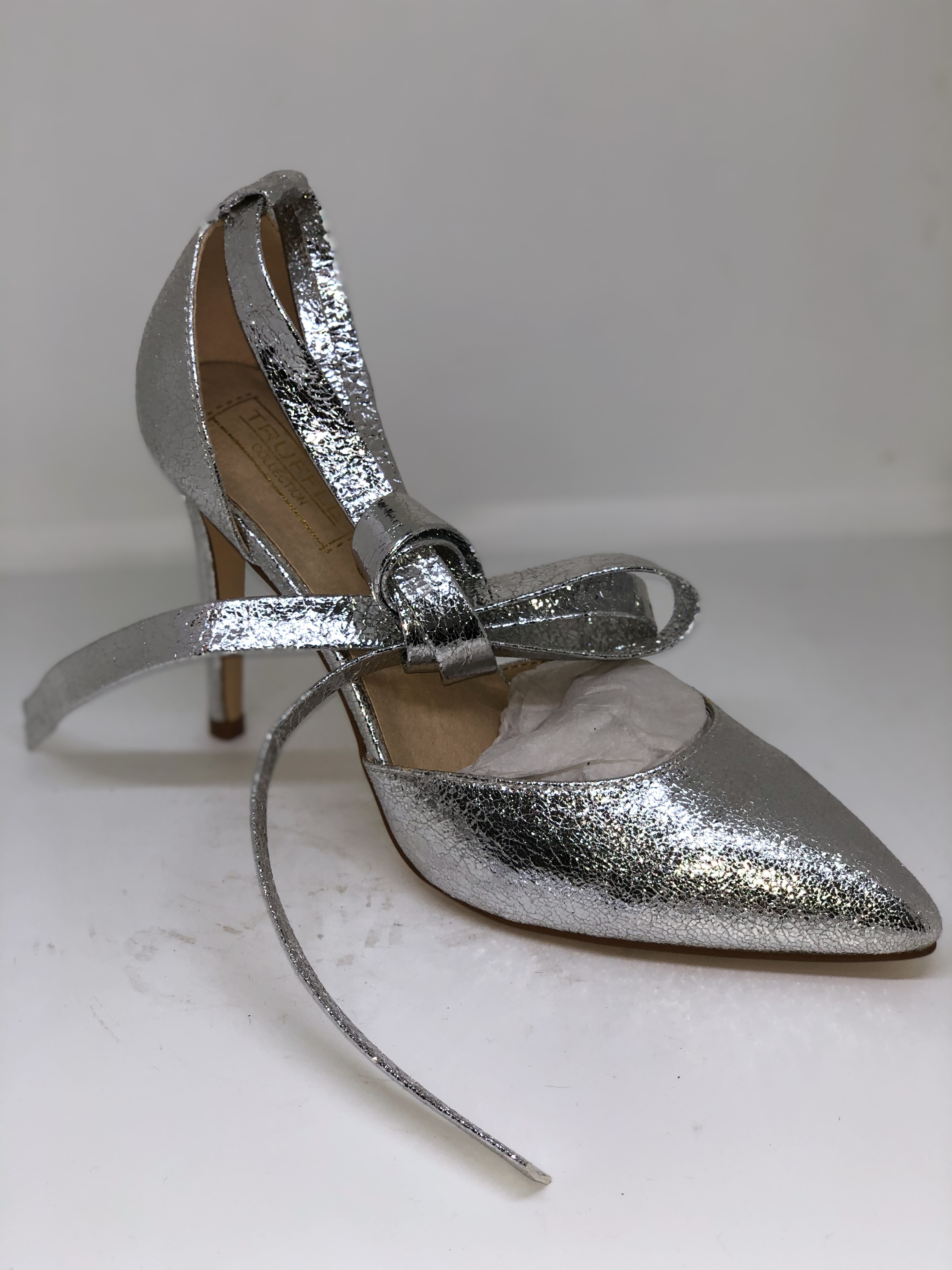 Metallic silver stiletto LB Xmas Clearance Sale Flutterwave Store