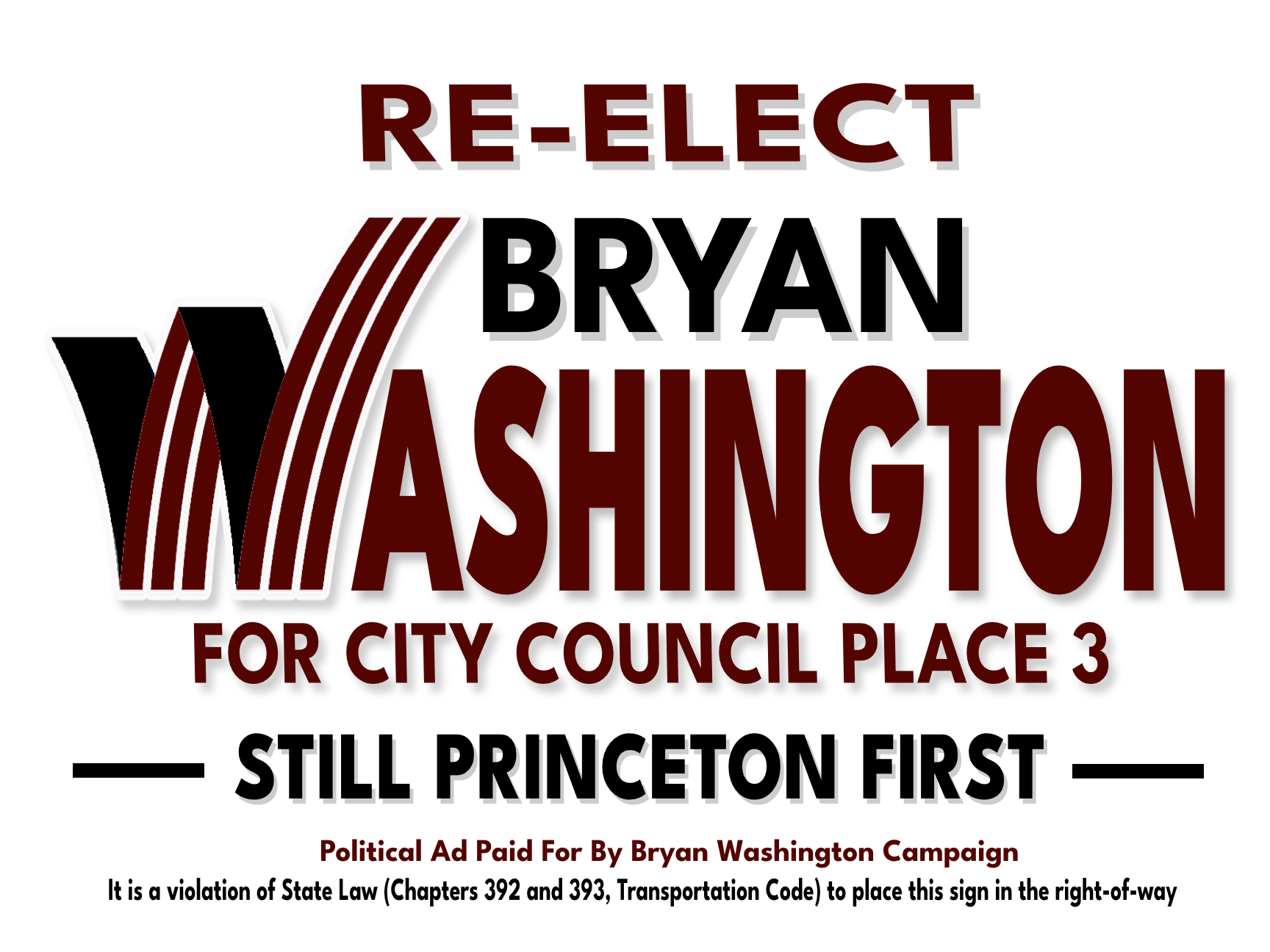 Wash4Council 2023 Bryan Washington For Princeton City Council