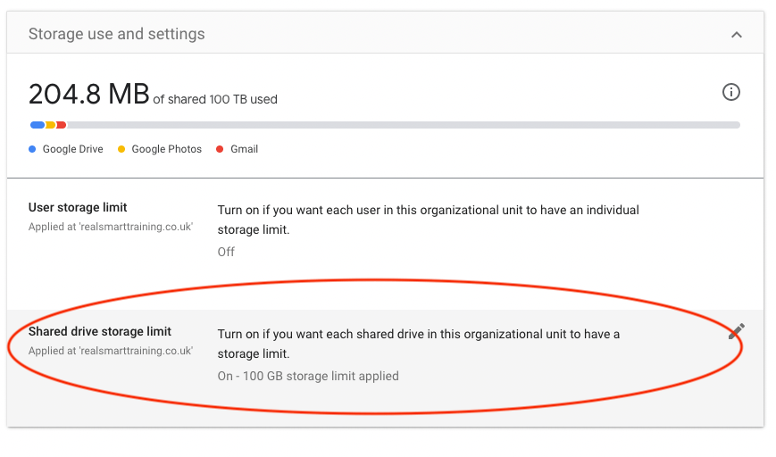 Google Shared Drive update