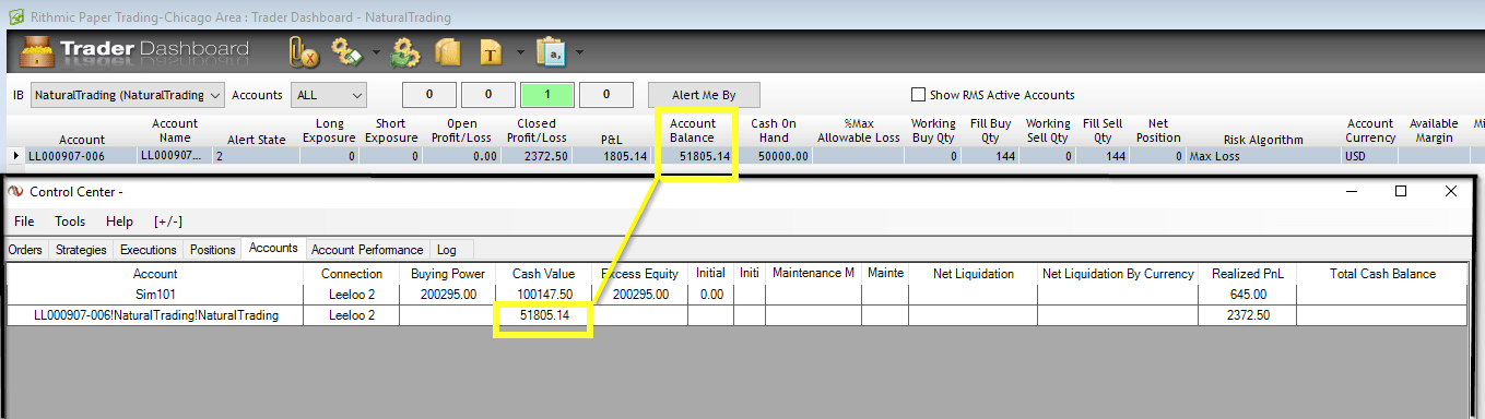 NinjaTrader 7 Global Simulation Mode Algo Futures Trader Help.