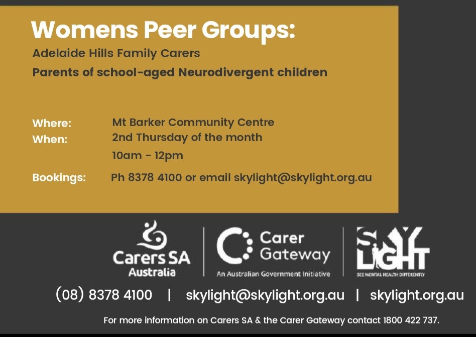 Women's Peer Group Parents of School Aged Neurodivergent Children Humanitix