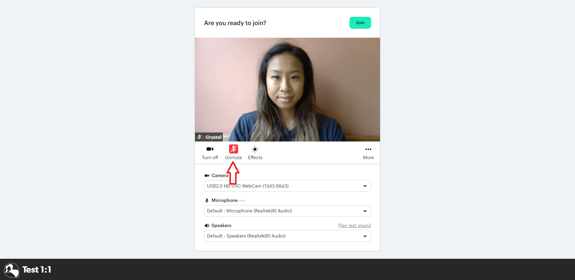 How do I turn on my camera & microphone inside Hey Lady! Video?