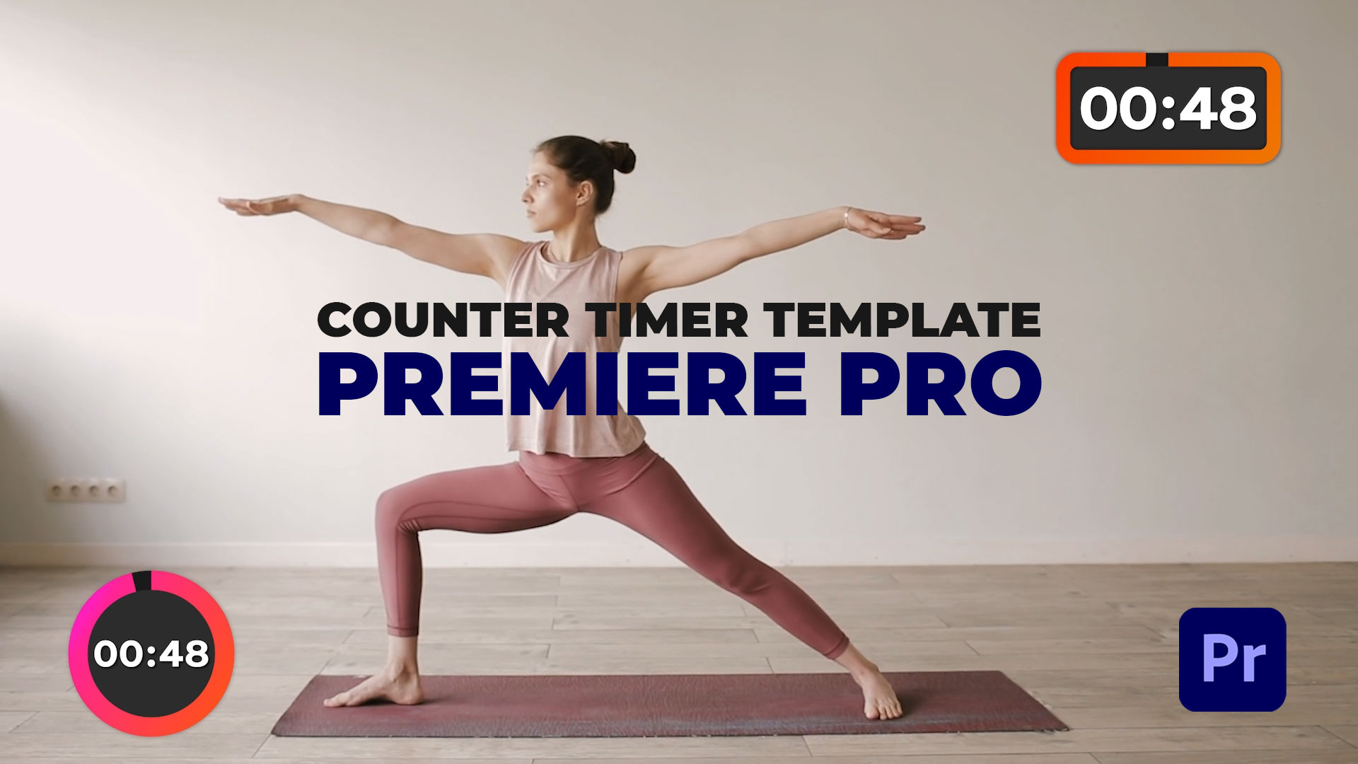 Counter Timer Adobe Premiere Pro Template. FilterGrade