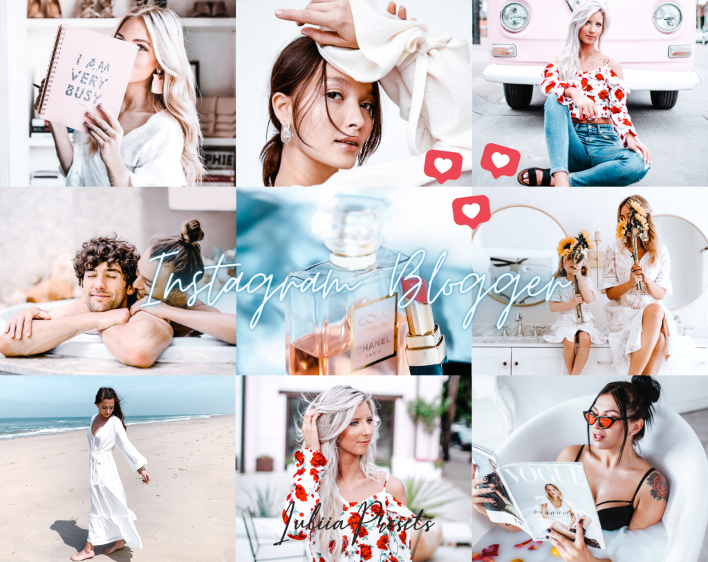 20 INSTAGRAM BLOGGER Lightroom Presets for Mobile & Desktop apps