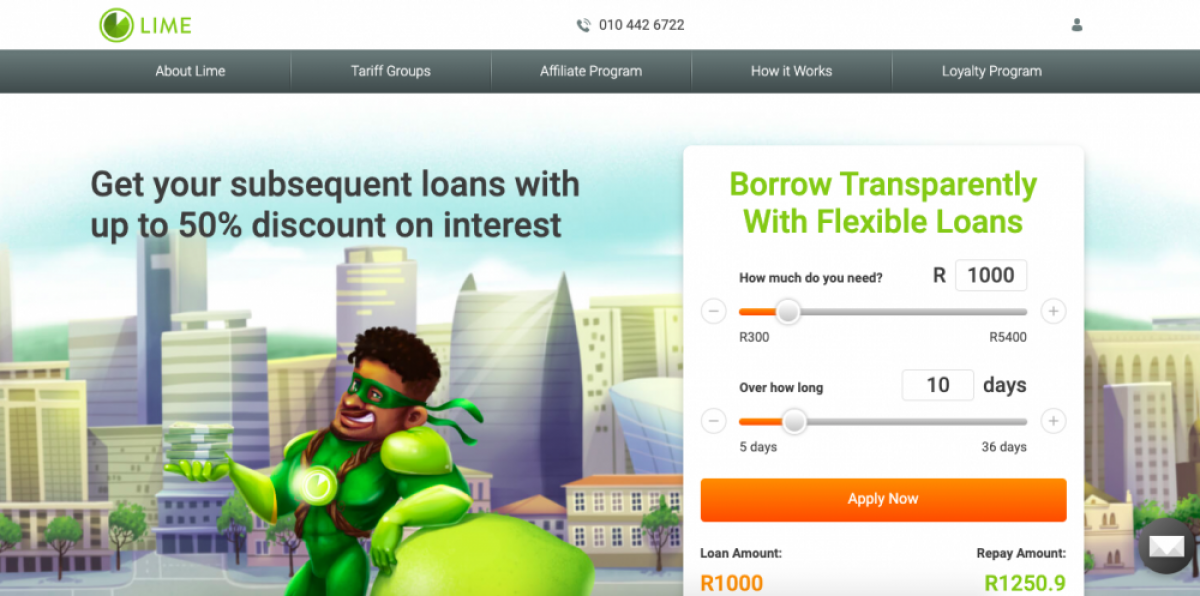 Lime Loans up to R5.400