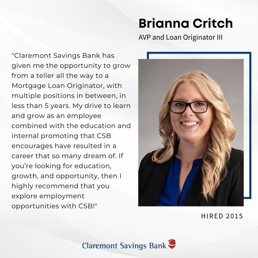 Careers Claremont Savings Bank Claremont, NH Charlestown, NH