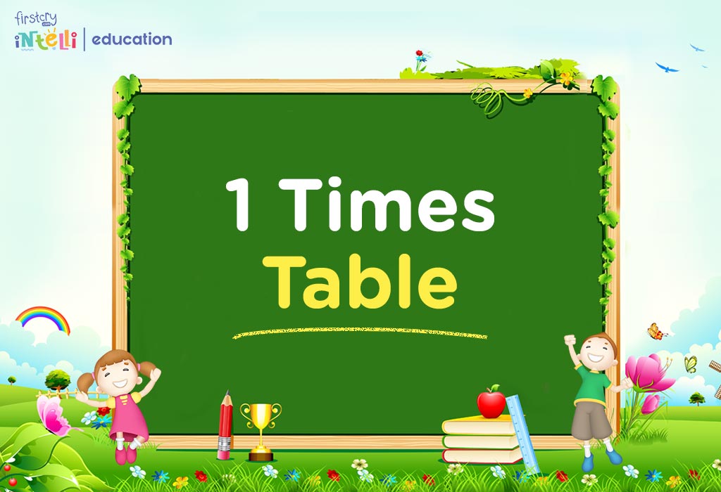 Maths Table of 1 Multiplication Tables For Children To Learn