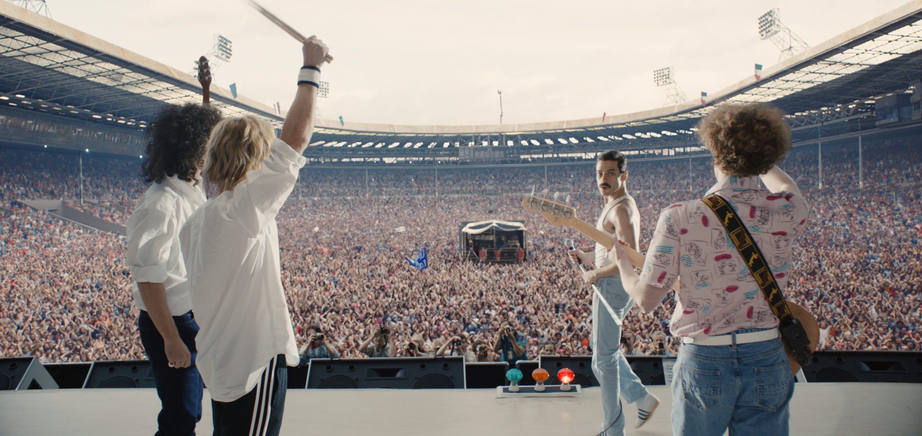 Queen play Live Aid in new Bohemian Rhapsody image, synopsis released