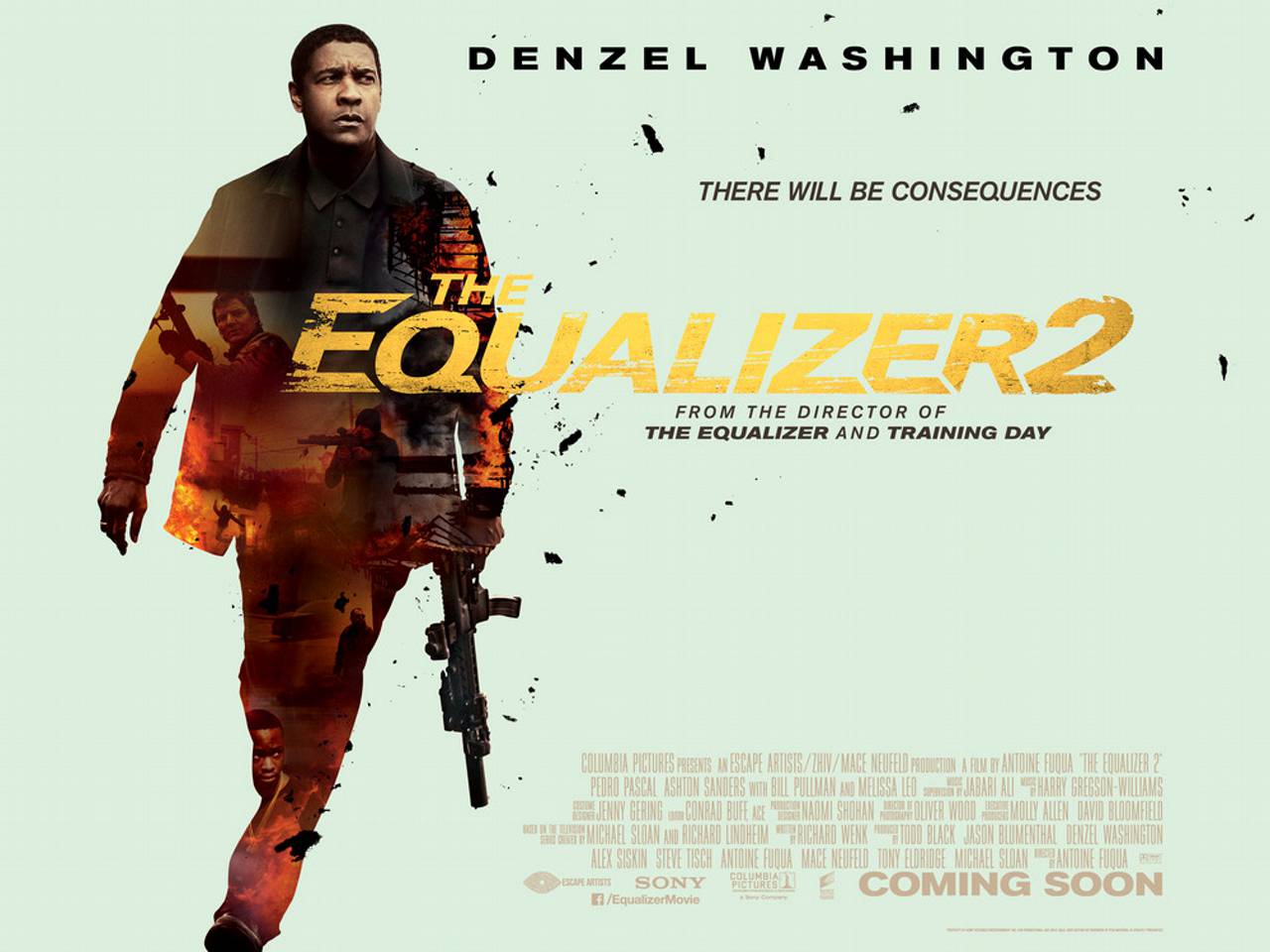 New UK poster for The Equalizer 2 starring Denzel Washington