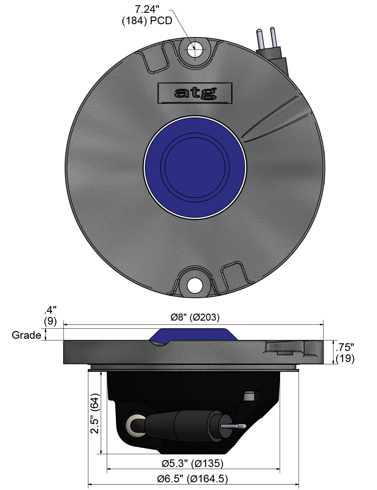 IR852T L852T(L) IRIS LED 8" Taxiway and Apron Edge, OmniDirectional