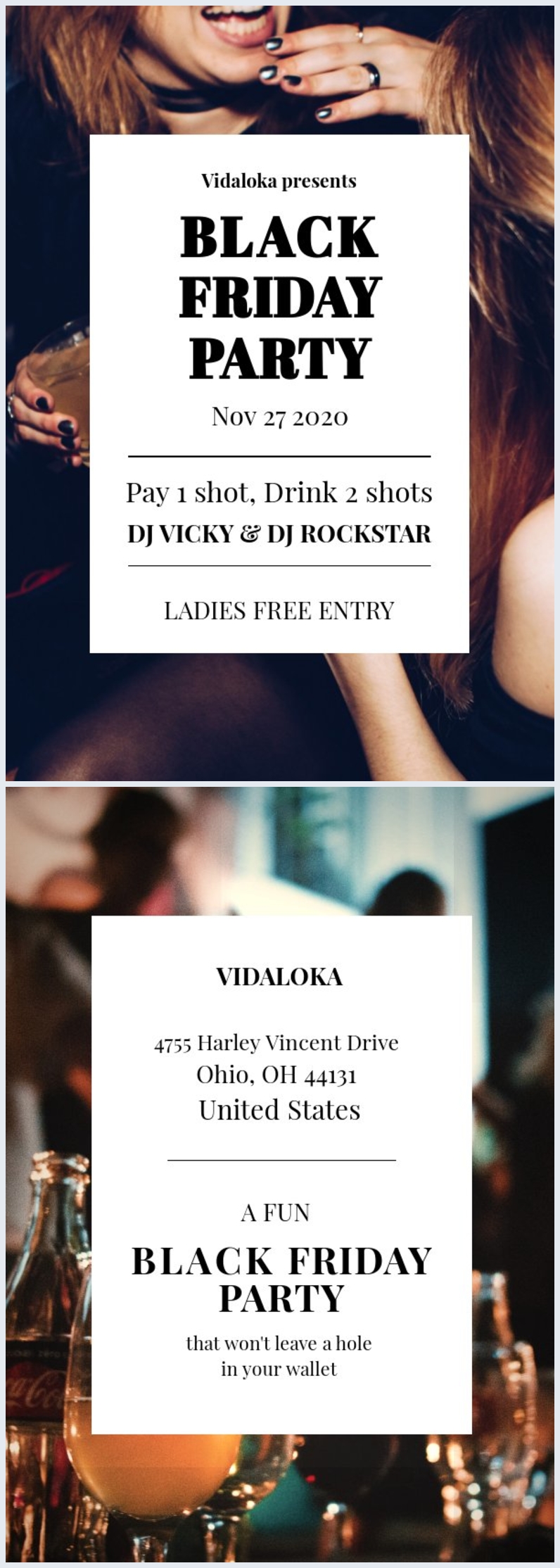 Elegant Black Friday Party Flyer Template Flipsnack