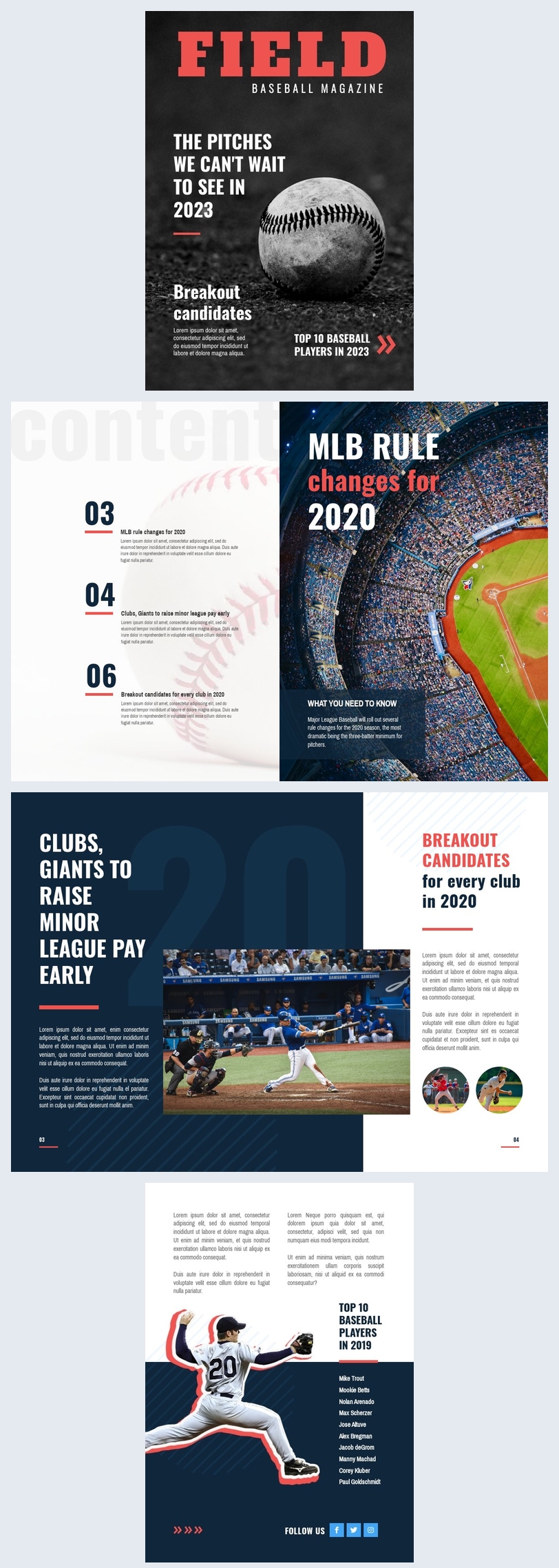 Free Baseball Magazine Template Flipsnack