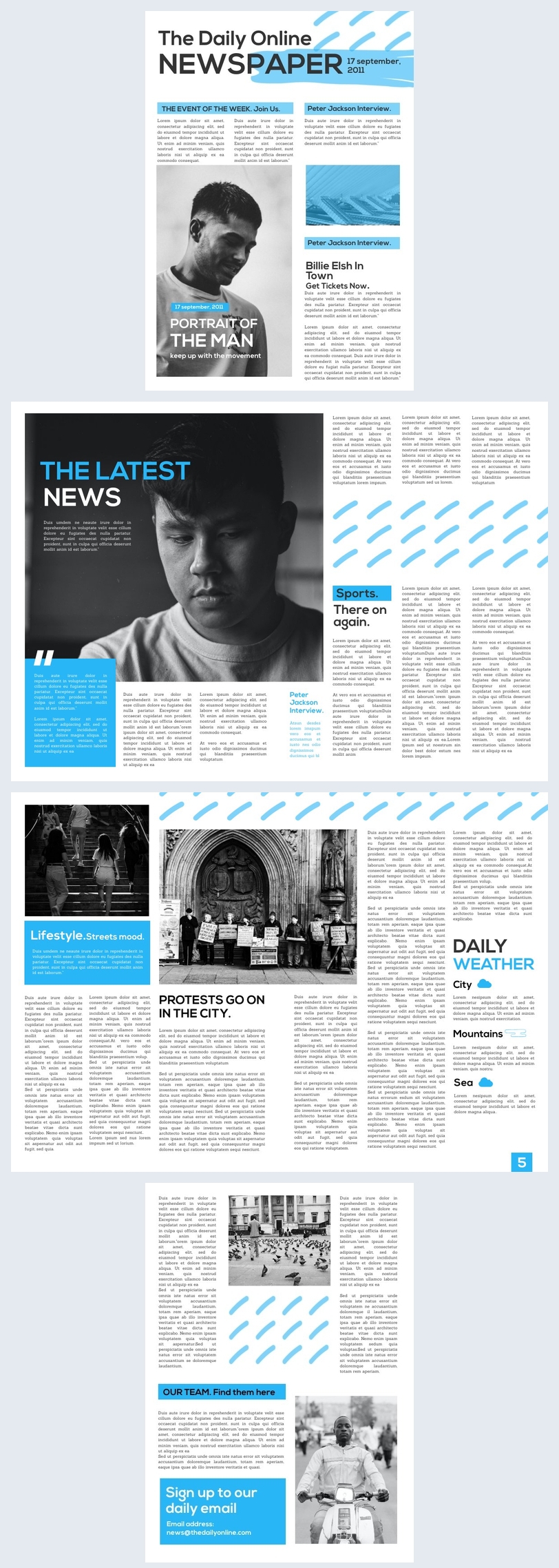 Free Online Newspaper Design Template Flipsnack